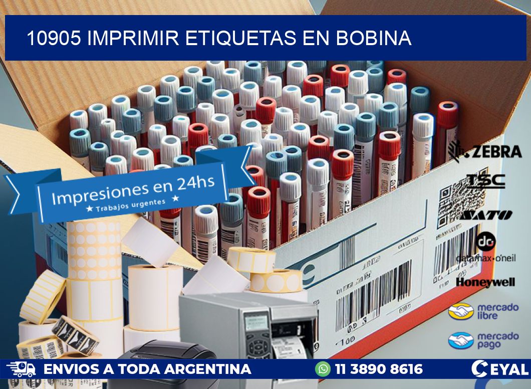 10905 imprimir etiquetas en bobina