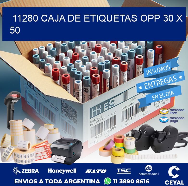 11280 CAJA DE ETIQUETAS OPP 30 X 50