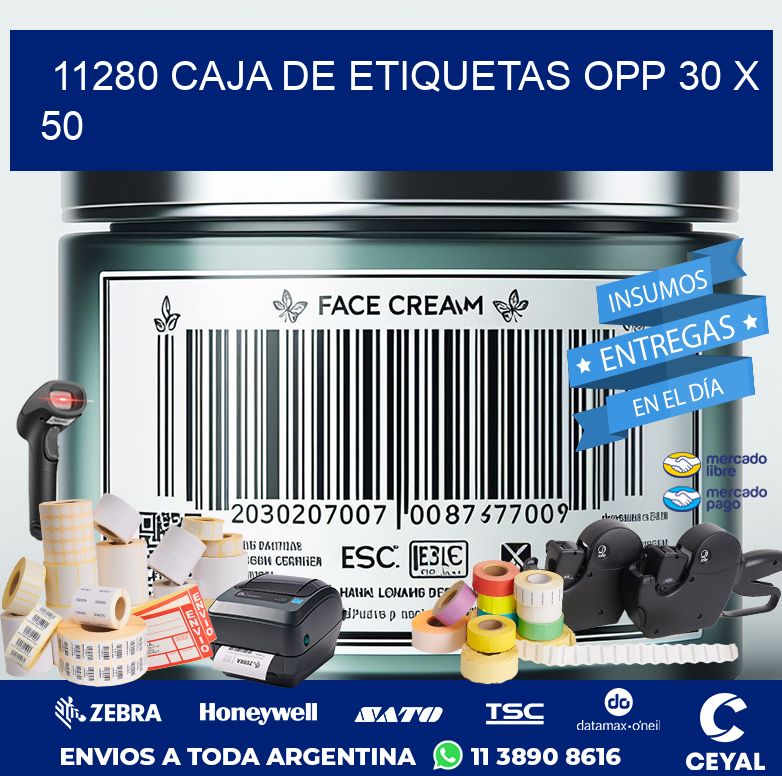 11280 CAJA DE ETIQUETAS OPP 30 X 50