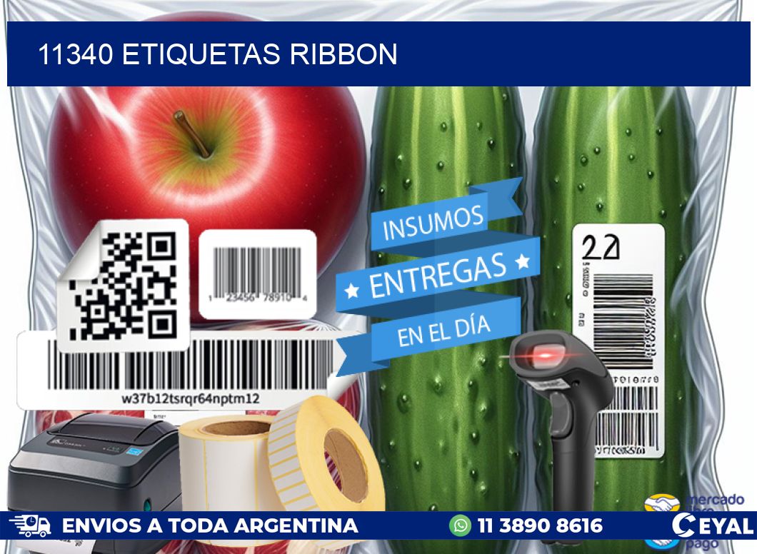 11340 ETIQUETAS RIBBON