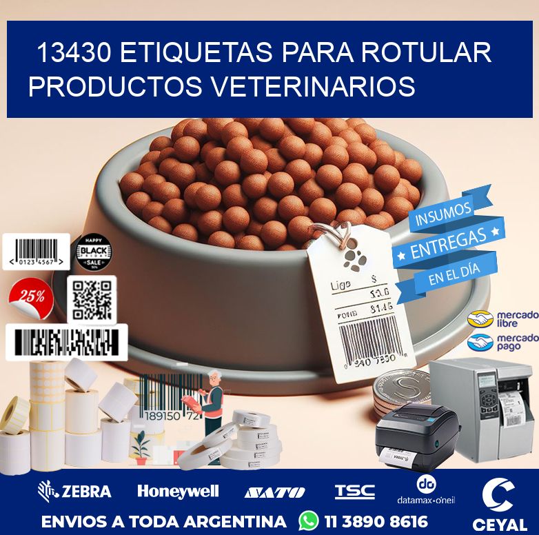 13430 ETIQUETAS PARA ROTULAR PRODUCTOS VETERINARIOS