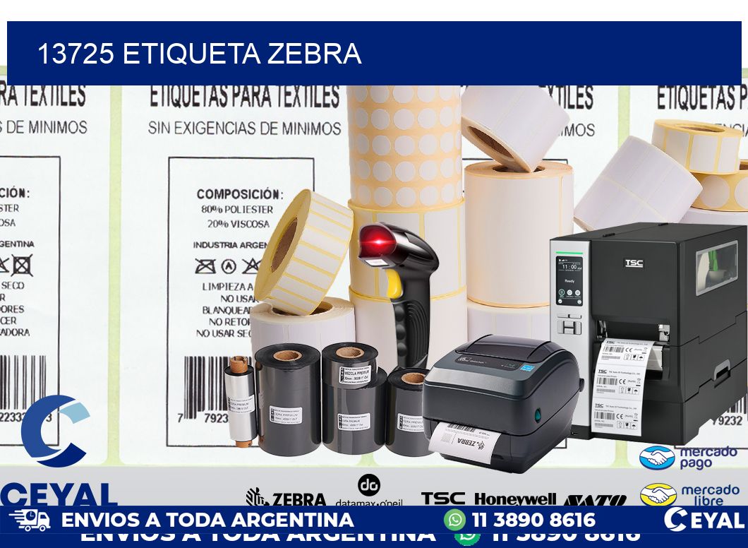 13725 ETIQUETA ZEBRA