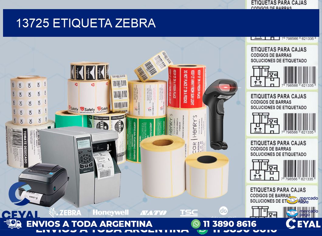 13725 ETIQUETA ZEBRA