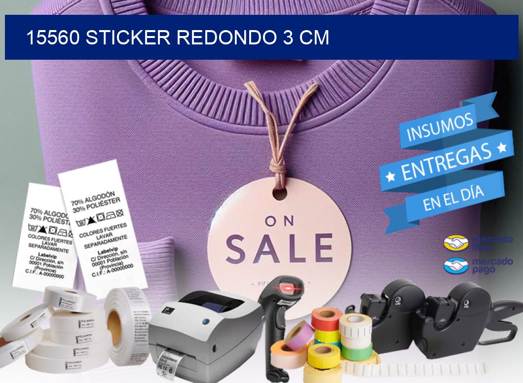 15560 STICKER REDONDO 3 CM