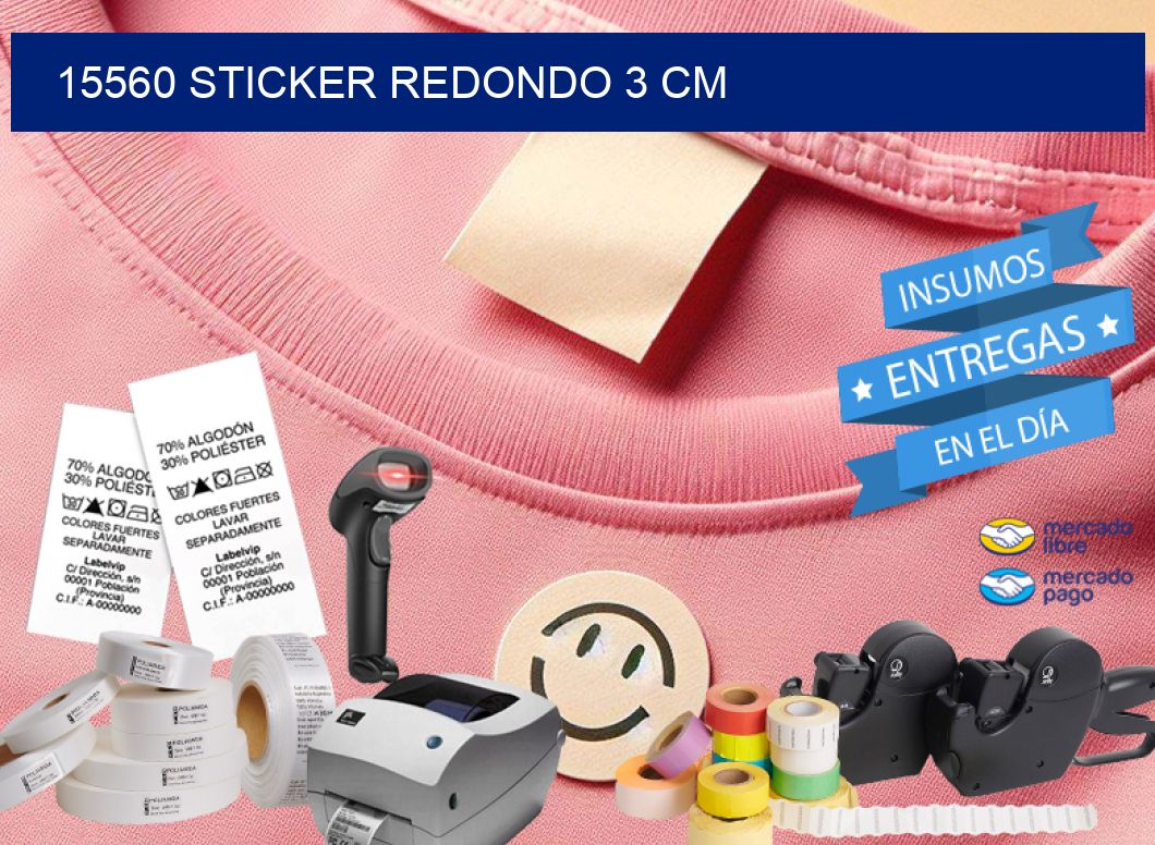 15560 STICKER REDONDO 3 CM