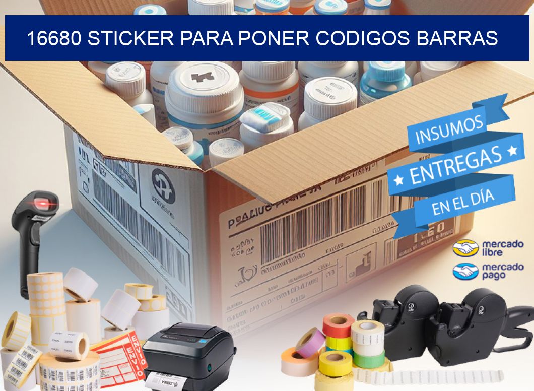 16680 STICKER PARA PONER CODIGOS BARRAS