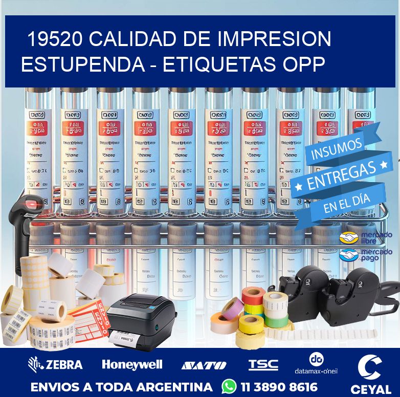 19520 CALIDAD DE IMPRESION ESTUPENDA - ETIQUETAS OPP