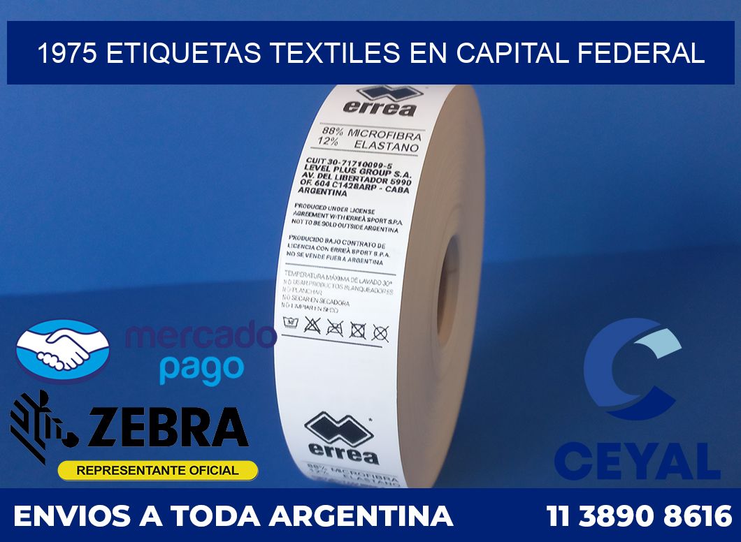 1975 ETIQUETAS TEXTILES EN CAPITAL FEDERAL