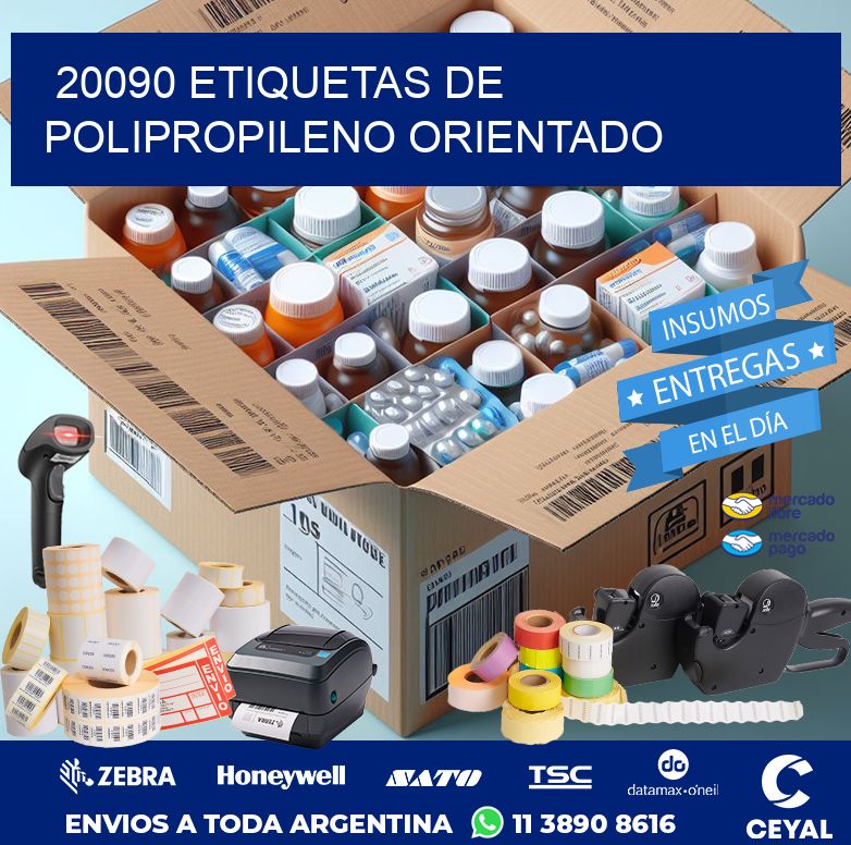 20090 ETIQUETAS DE POLIPROPILENO ORIENTADO
