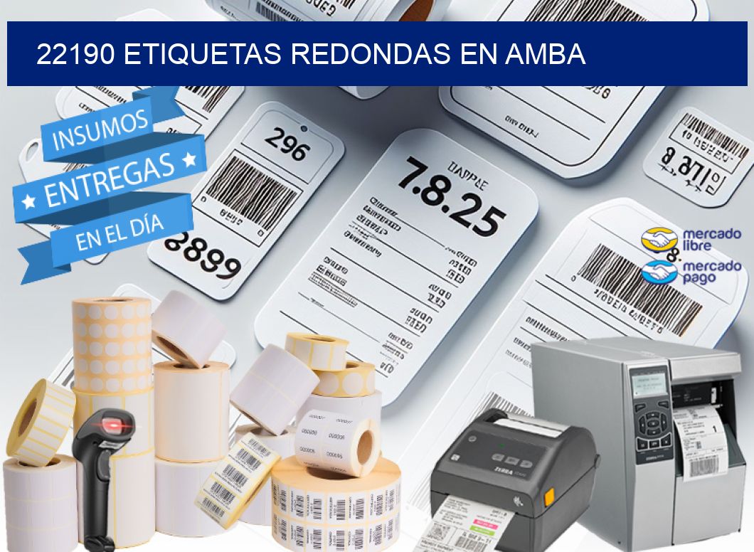 22190 ETIQUETAS REDONDAS EN AMBA