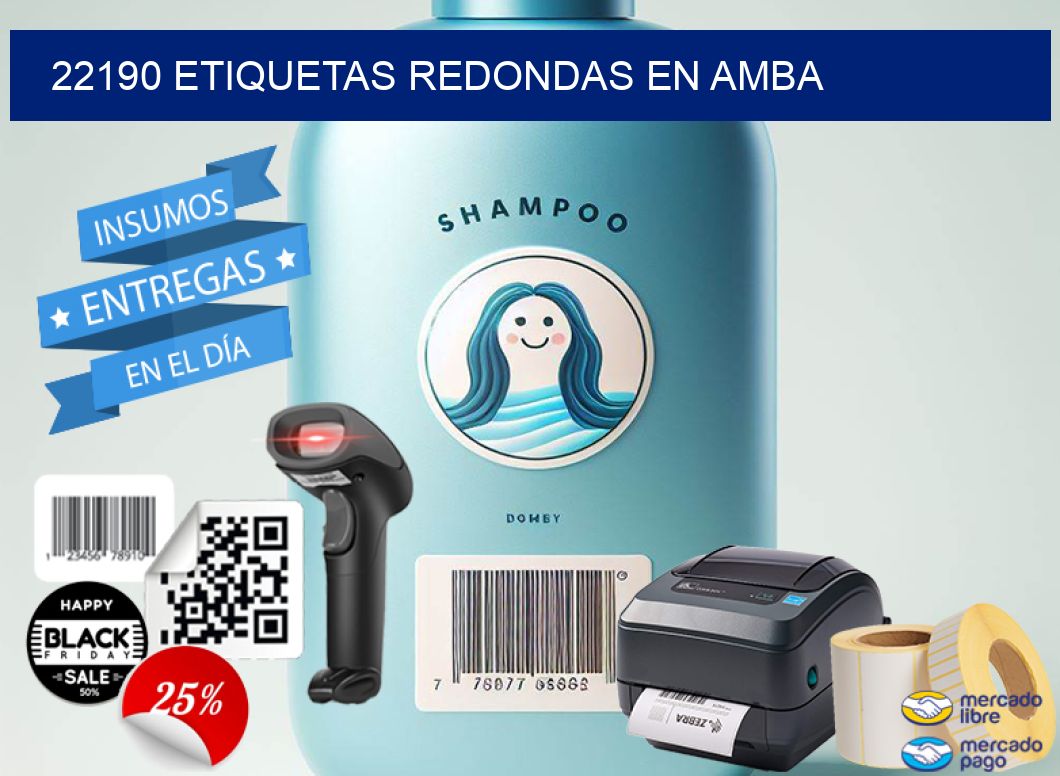 22190 ETIQUETAS REDONDAS EN AMBA