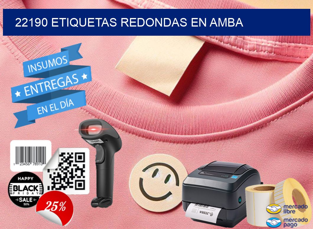 22190 ETIQUETAS REDONDAS EN AMBA