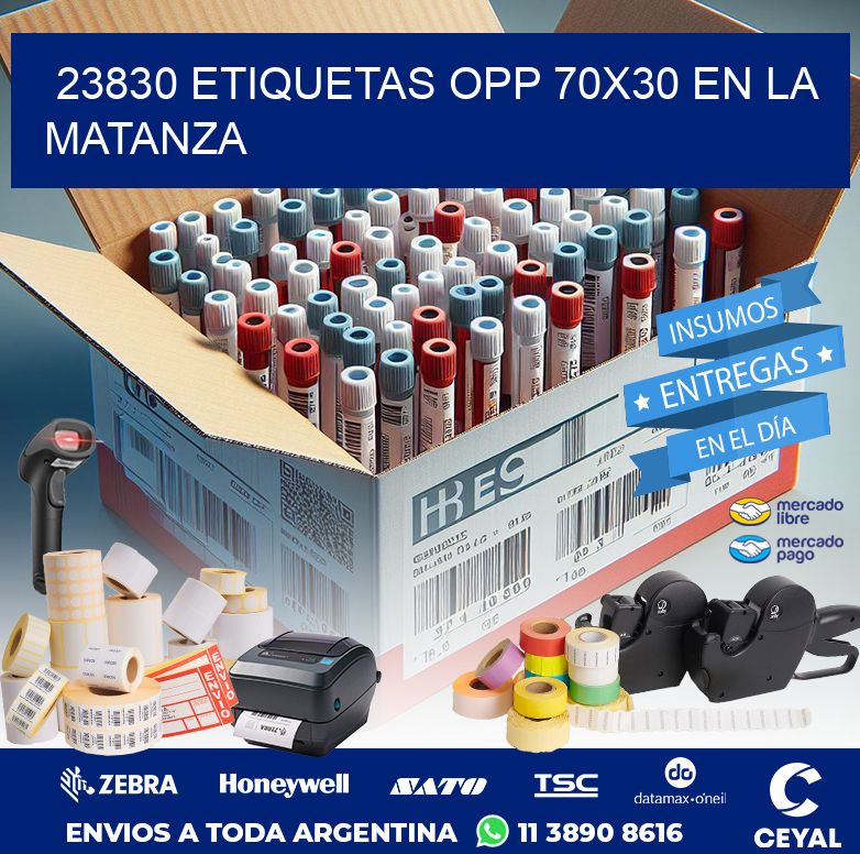 23830 ETIQUETAS OPP 70X30 EN LA MATANZA