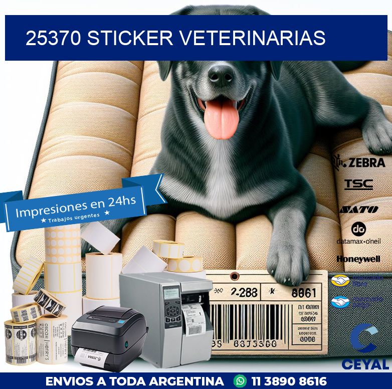 25370 STICKER VETERINARIAS
