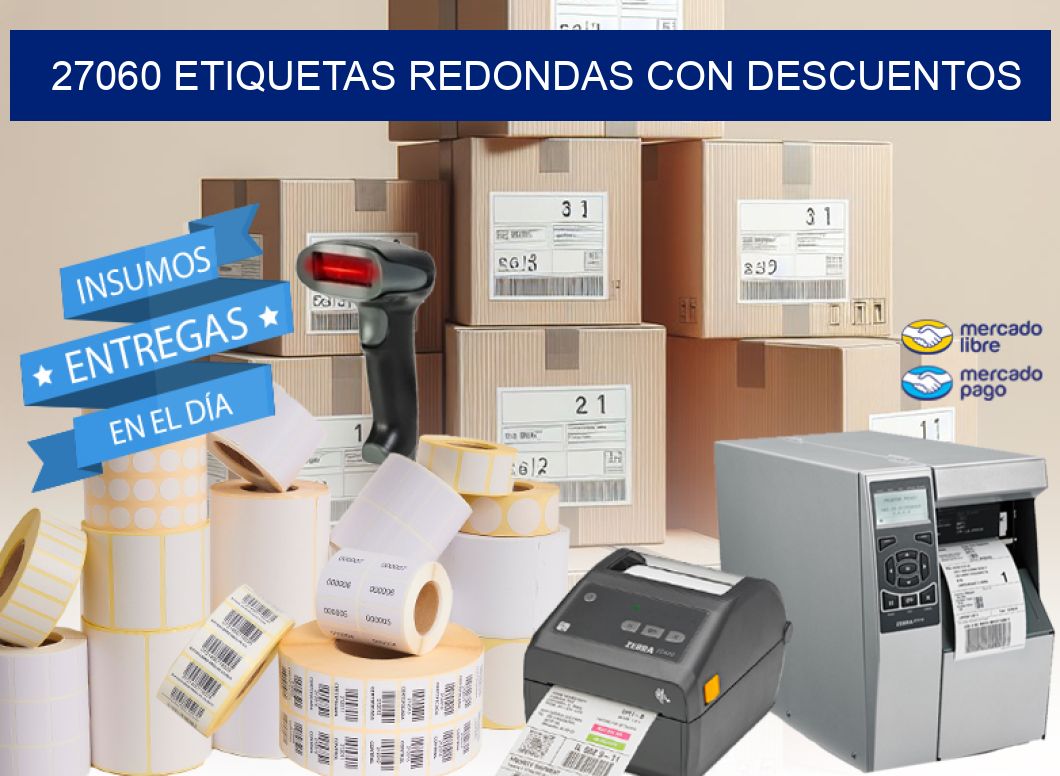 27060 ETIQUETAS REDONDAS CON DESCUENTOS