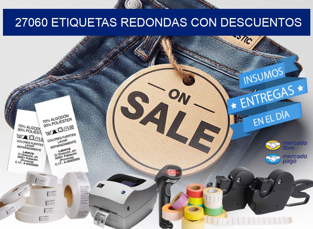 27060 ETIQUETAS REDONDAS CON DESCUENTOS