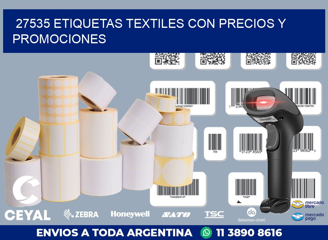 27535 ETIQUETAS TEXTILES CON PRECIOS Y PROMOCIONES