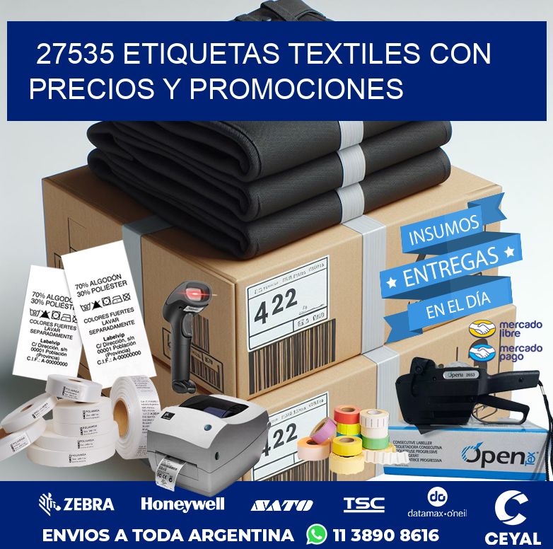 27535 ETIQUETAS TEXTILES CON PRECIOS Y PROMOCIONES