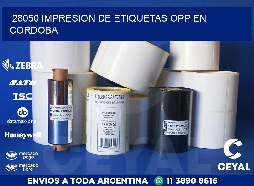 28050 IMPRESION DE ETIQUETAS OPP EN CORDOBA