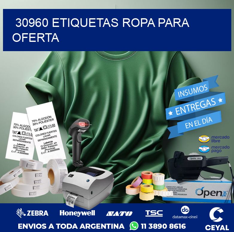 30960 ETIQUETAS ROPA PARA OFERTA