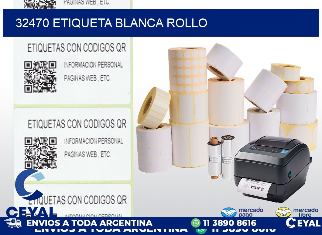32470 etiqueta blanca rollo