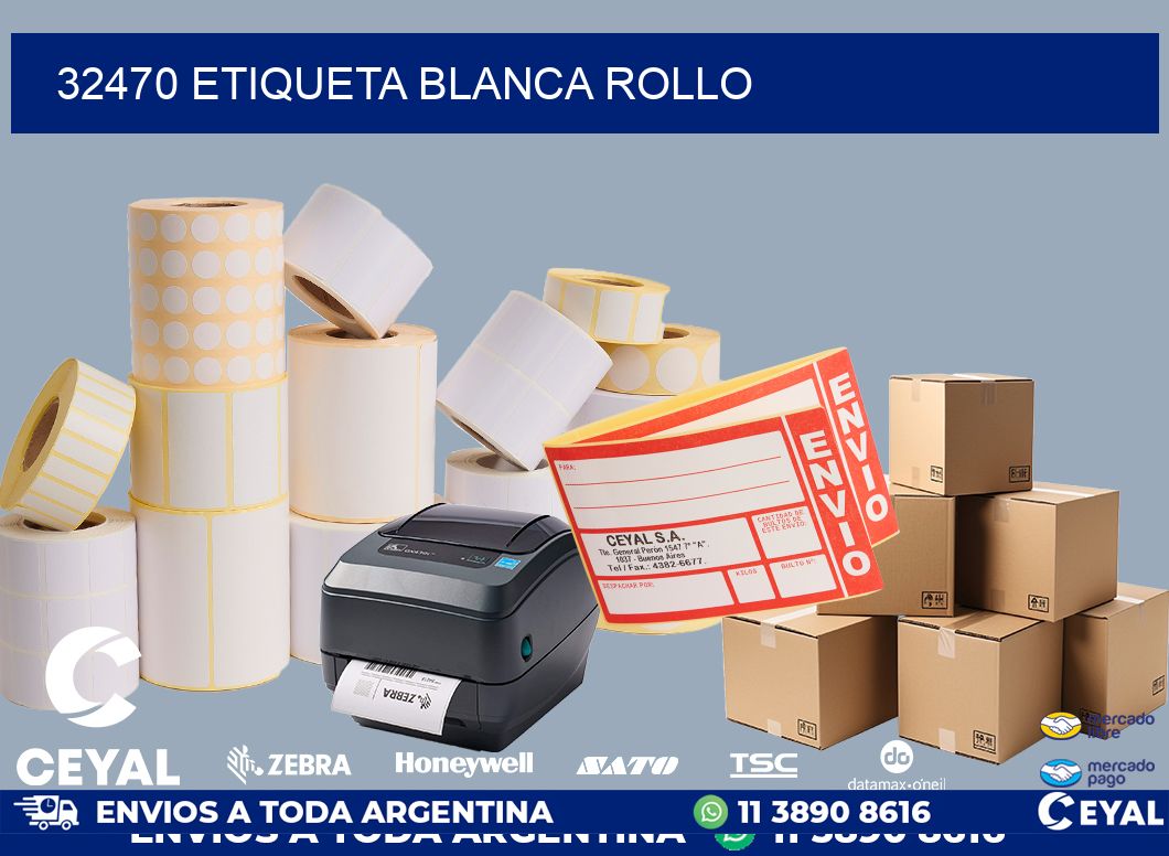 32470 etiqueta blanca rollo