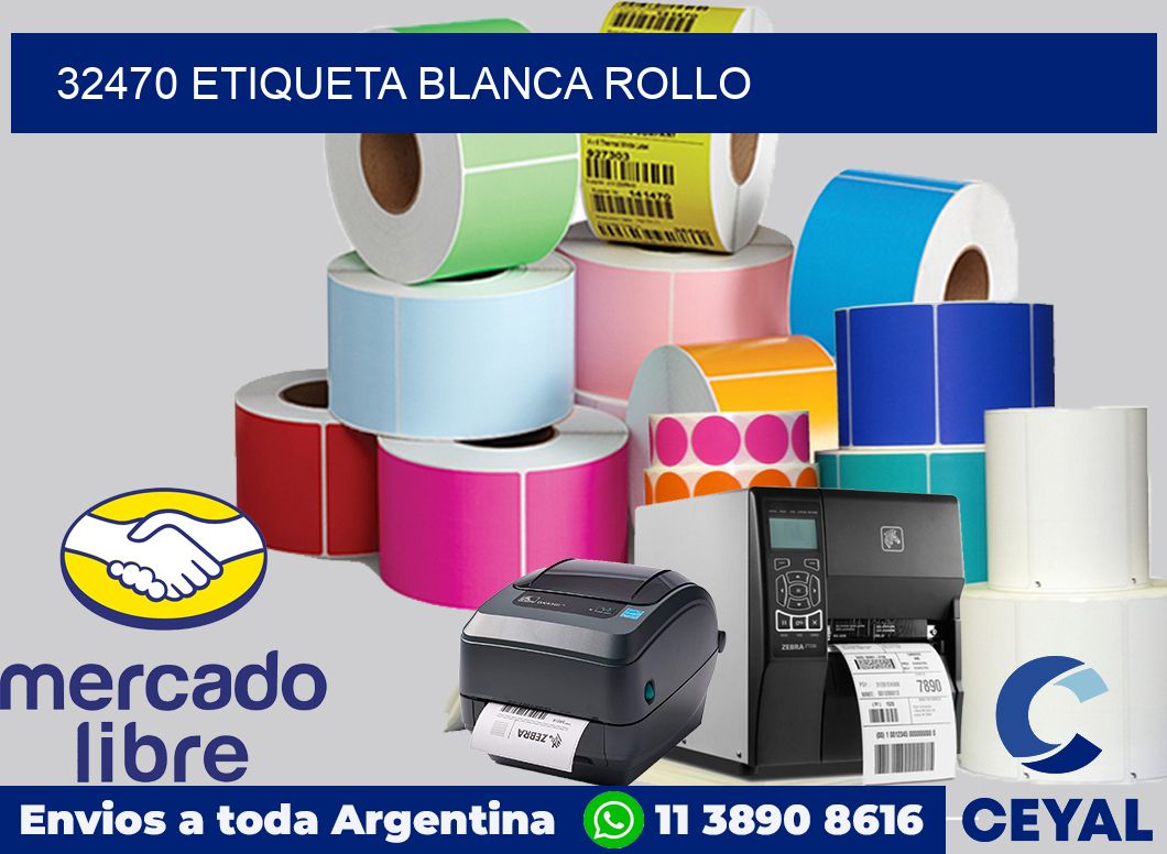 32470 etiqueta blanca rollo