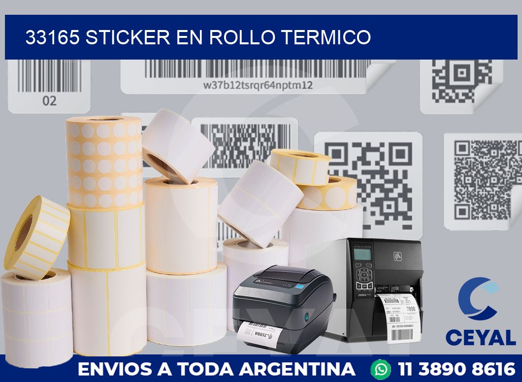 33165 STICKER EN ROLLO TERMICO