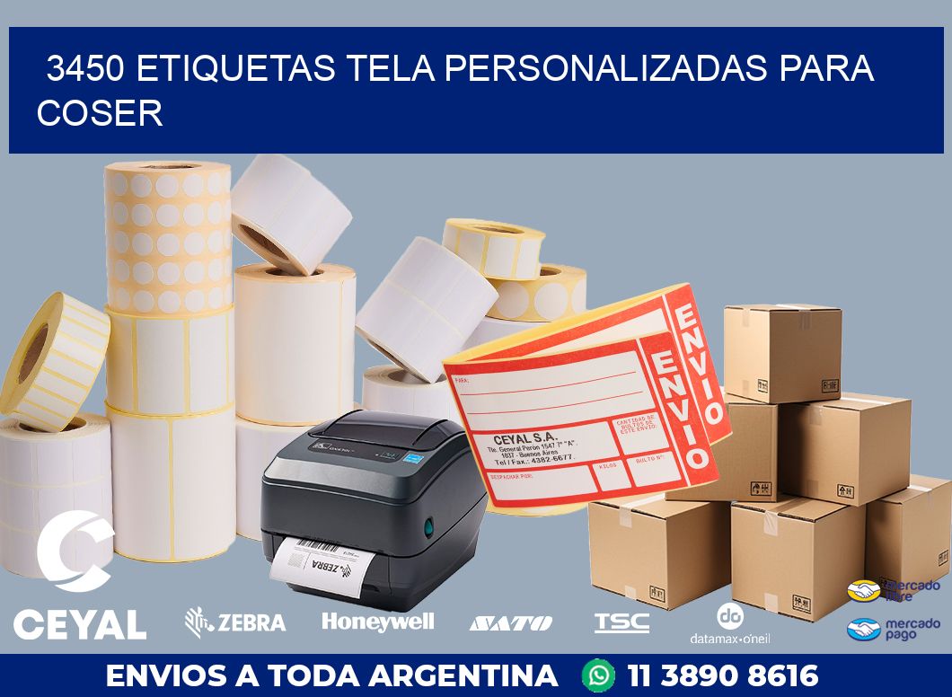 3450 ETIQUETAS TELA PERSONALIZADAS PARA COSER