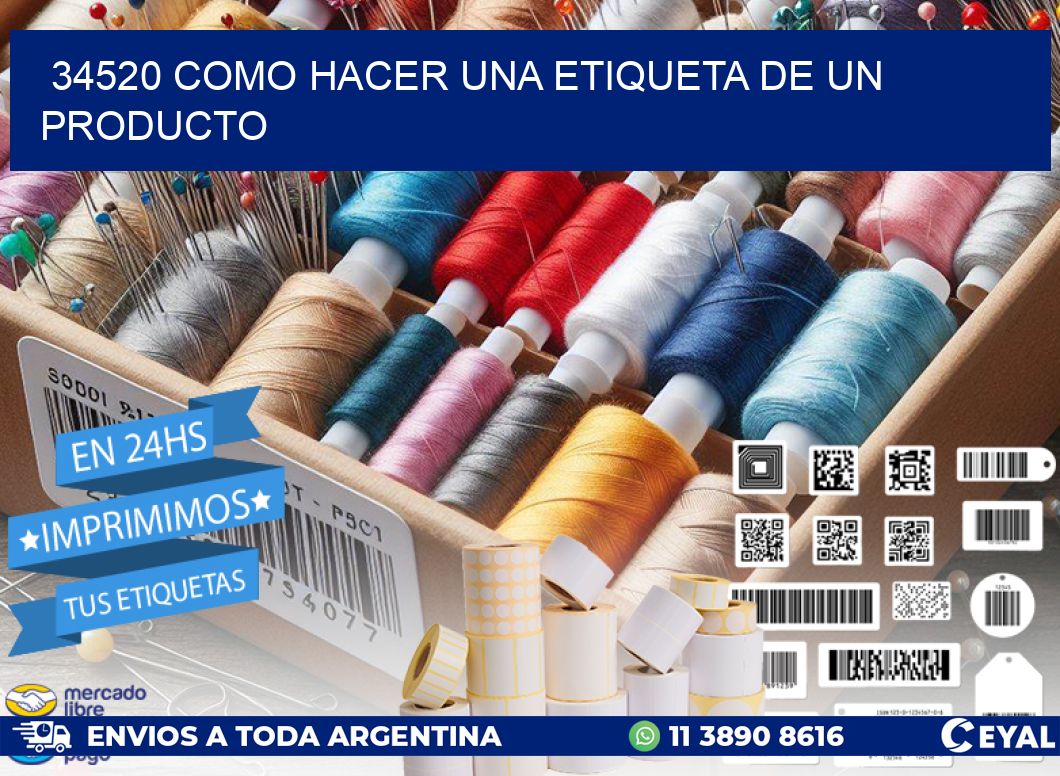 34520 como hacer una etiqueta de un producto