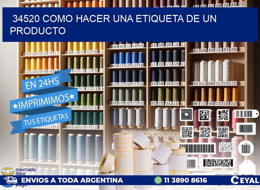 34520 como hacer una etiqueta de un producto