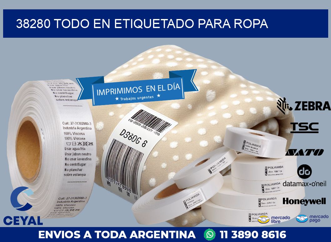 38280 TODO EN ETIQUETADO PARA ROPA