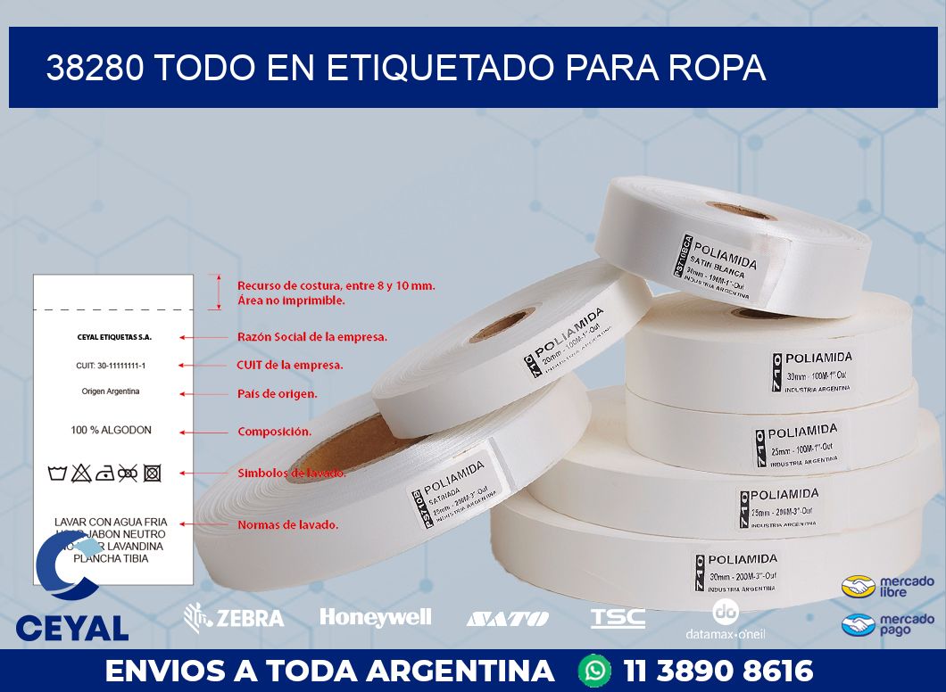38280 TODO EN ETIQUETADO PARA ROPA