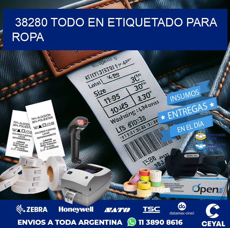 38280 TODO EN ETIQUETADO PARA ROPA