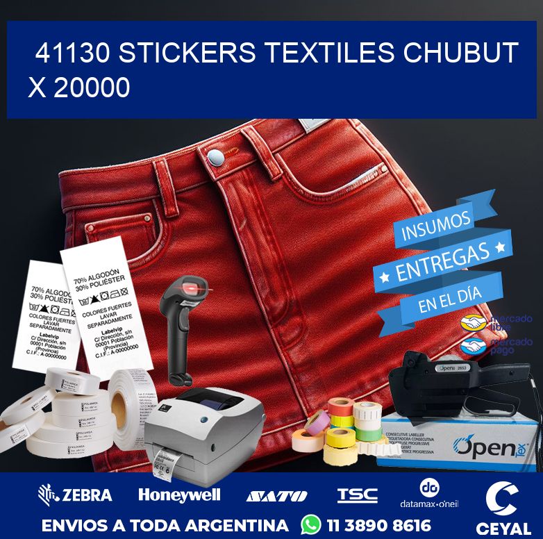 41130 STICKERS TEXTILES CHUBUT X 20000