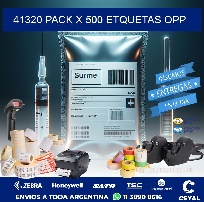 41320 PACK X 500 ETQUETAS OPP