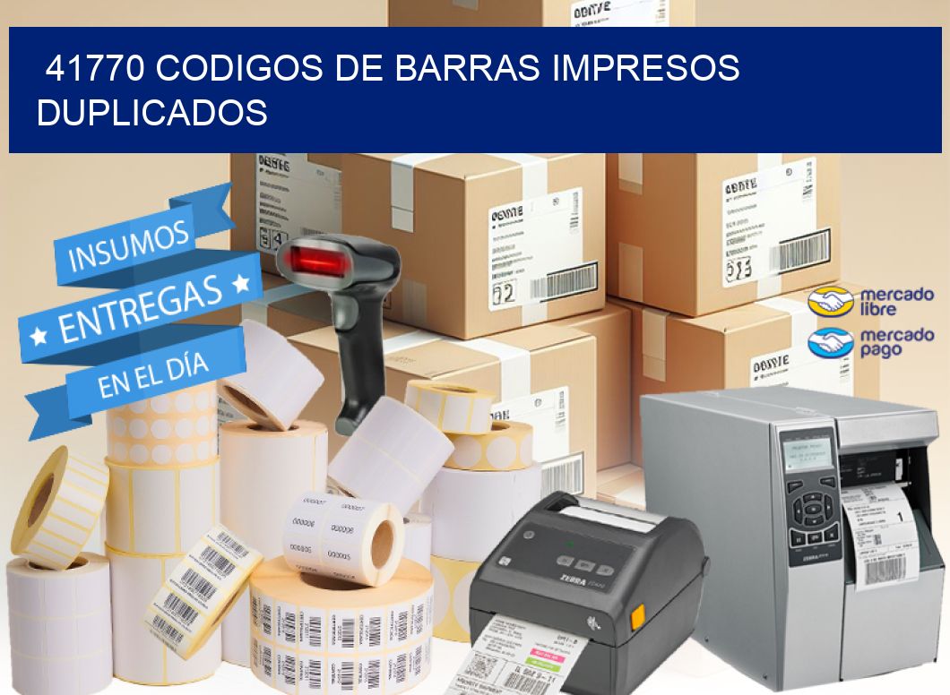 41770 codigos de barras impresos duplicados