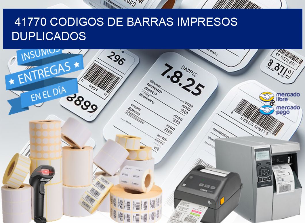 41770 codigos de barras impresos duplicados