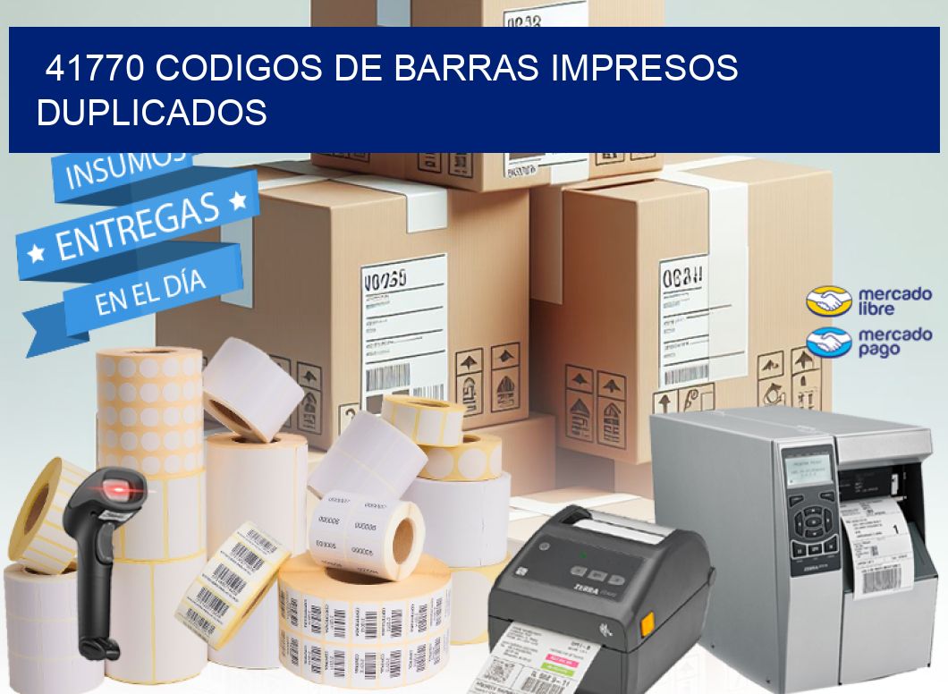 41770 codigos de barras impresos duplicados