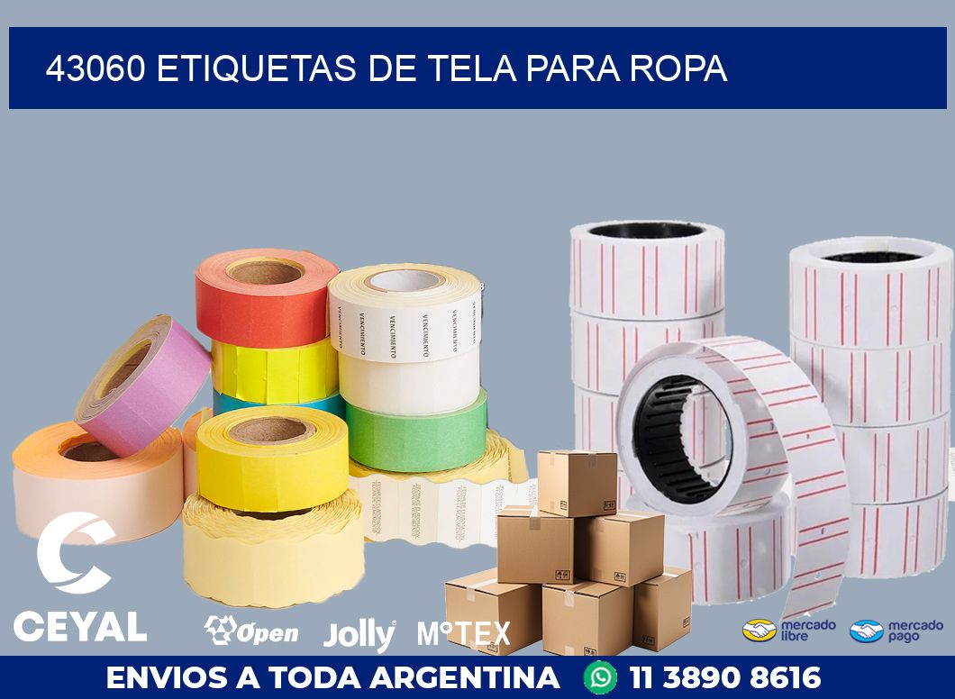 43060 ETIQUETAS DE TELA PARA ROPA