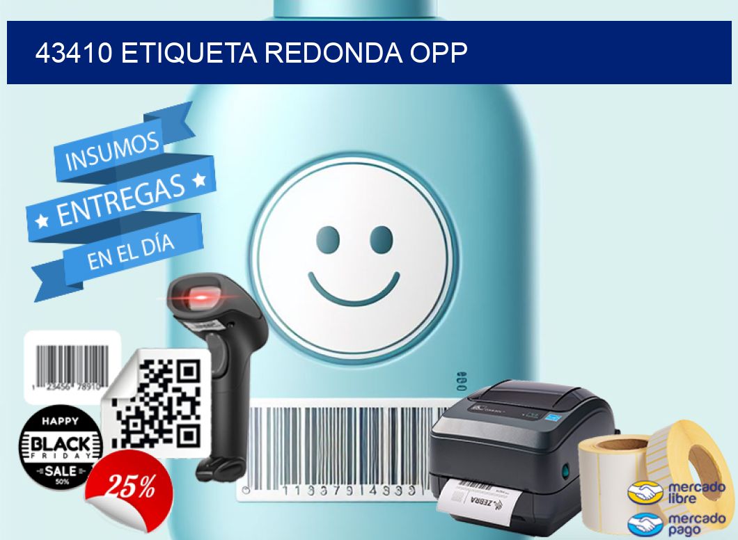 43410 ETIQUETA REDONDA OPP