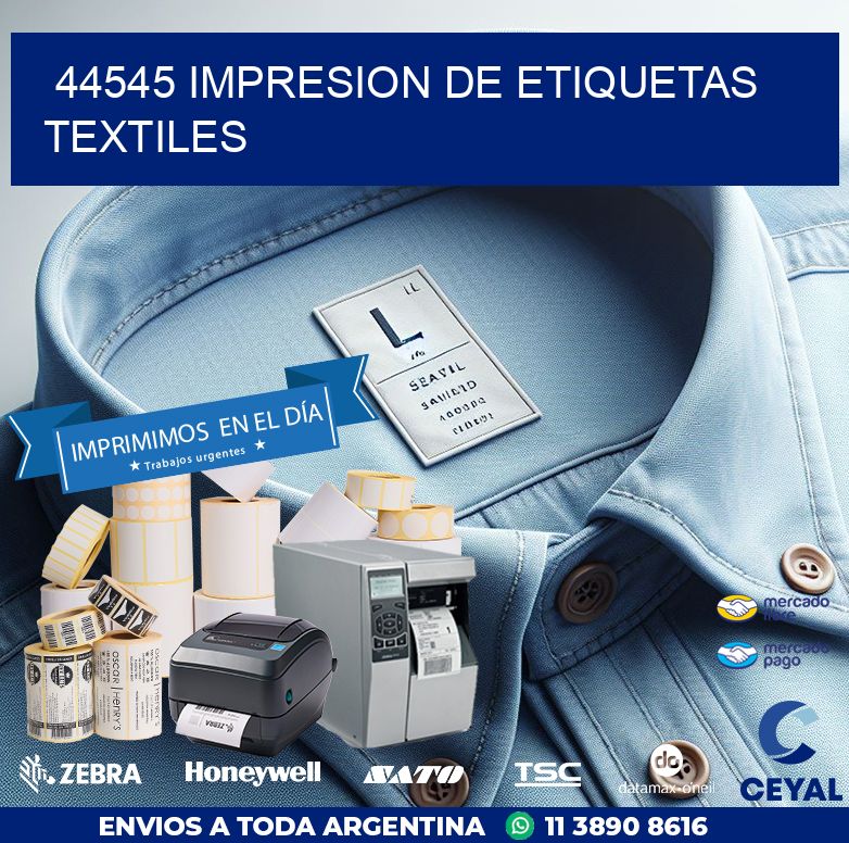 44545 IMPRESION DE ETIQUETAS TEXTILES