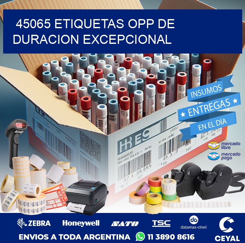 45065 ETIQUETAS OPP DE DURACION EXCEPCIONAL