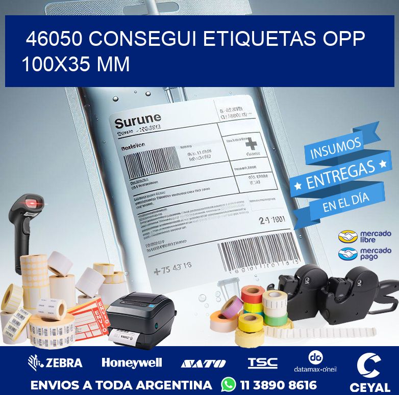 46050 CONSEGUI ETIQUETAS OPP 100X35 MM