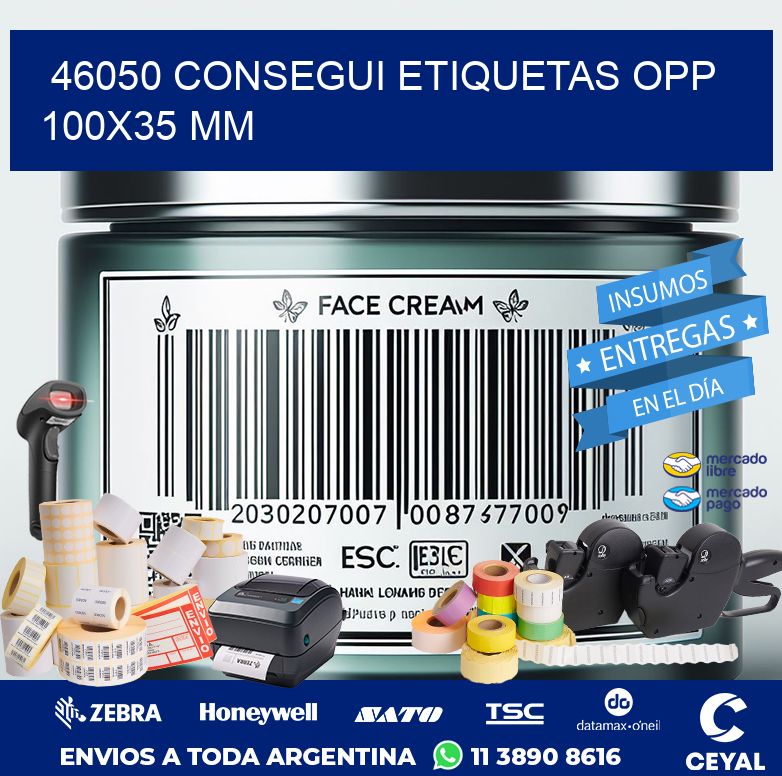 46050 CONSEGUI ETIQUETAS OPP 100X35 MM