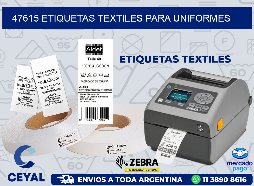47615 ETIQUETAS TEXTILES PARA UNIFORMES