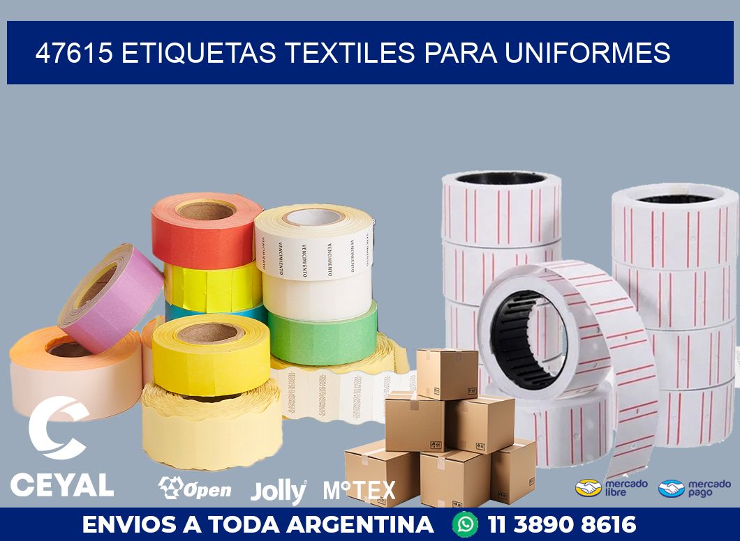 47615 ETIQUETAS TEXTILES PARA UNIFORMES