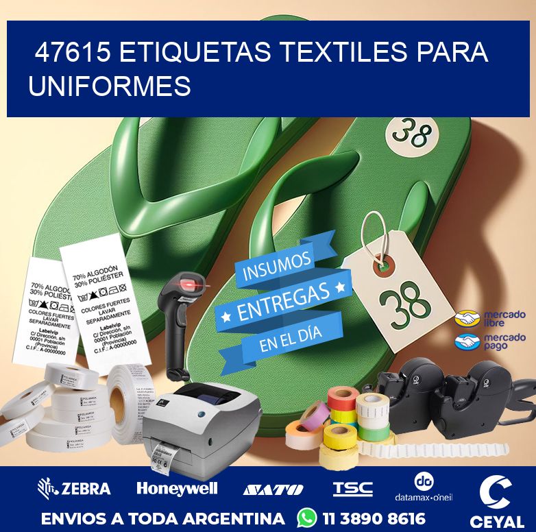47615 ETIQUETAS TEXTILES PARA UNIFORMES