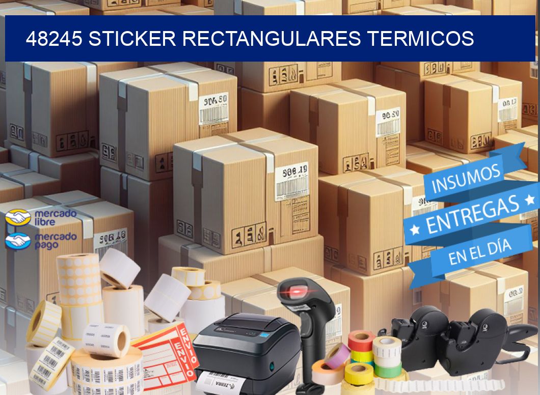 48245 Sticker rectangulares termicos