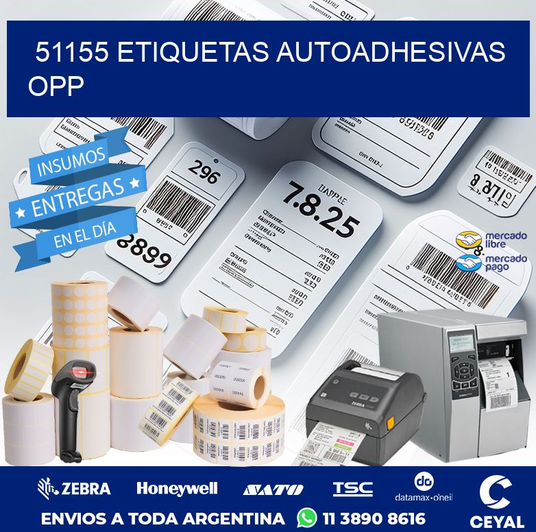 51155 ETIQUETAS AUTOADHESIVAS OPP